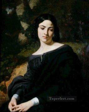 Thomas Couture Painting - a widow figure painter Thomas Couture